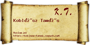 Koblász Tamás névjegykártya