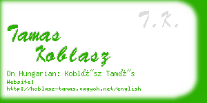 tamas koblasz business card